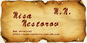 Miša Nestorov vizit kartica